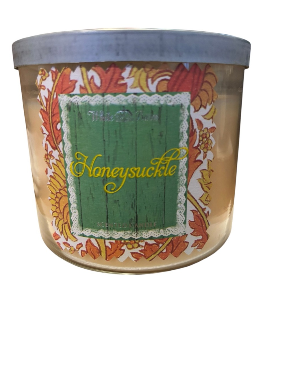 White Barn Bath & Body Works 3-Wick Scented Candle - Honeysuckle Scented